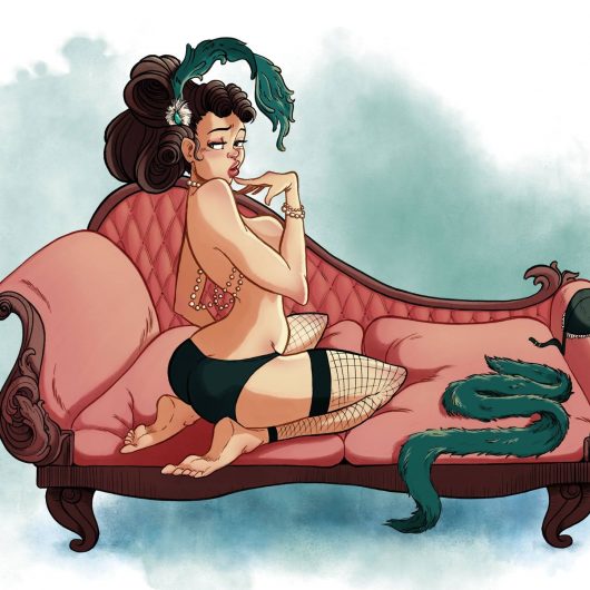Ilustración Pin up por Ana Ares